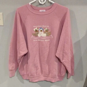 Vintage Gopher Sport women's Xxlg pink grandma‎ embroidered bears sweatshirt